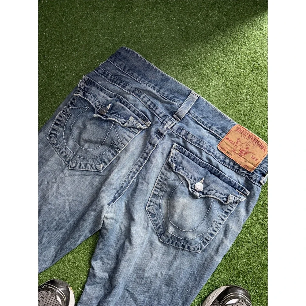 Vintage Y2K True Religion Rainbow Ricky Men's Denim Jeans Made‎ In USA 34x30